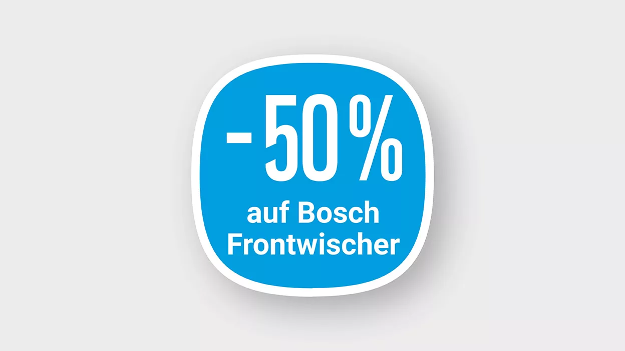 -50% auf Bosch Frontscheibenwischer